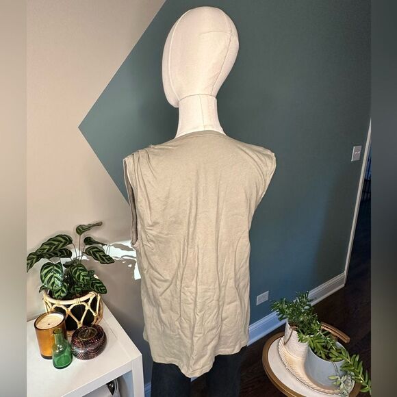 Project Social T Olive Green V-Neck Sleeveless Tank Top Soft Relaxed Fit Boho M - Picture 6 of 10